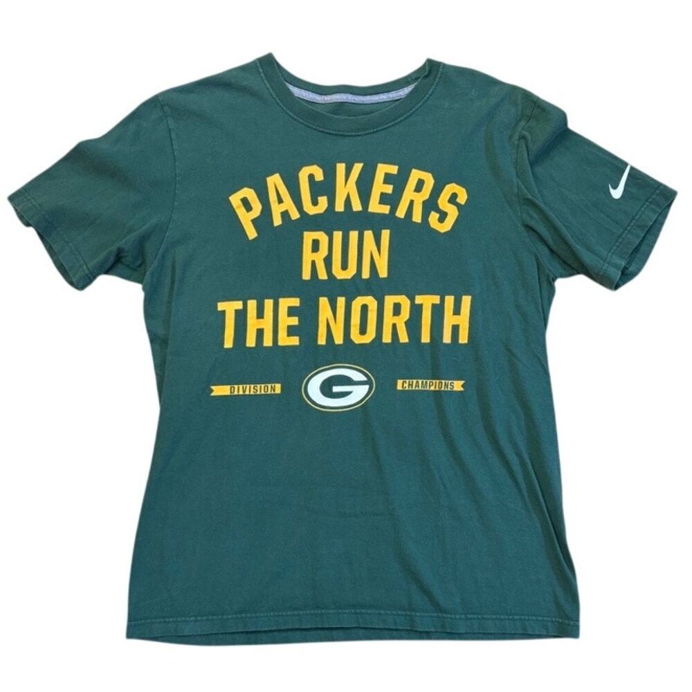 Green Bay Packers Nike NFL football Run the North green t-shirt Size Medium